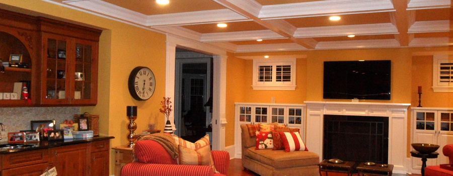 Family room interior house painting in 
     Kennesaw